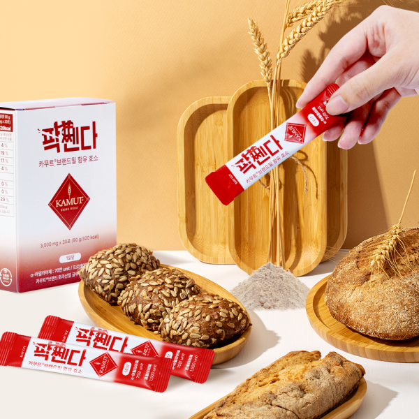 [팍쎈다] 카무트 브랜드밀 함유 효소  3000mg x 30포 탄수화물 글루텐 완벽분해 군고구마맛