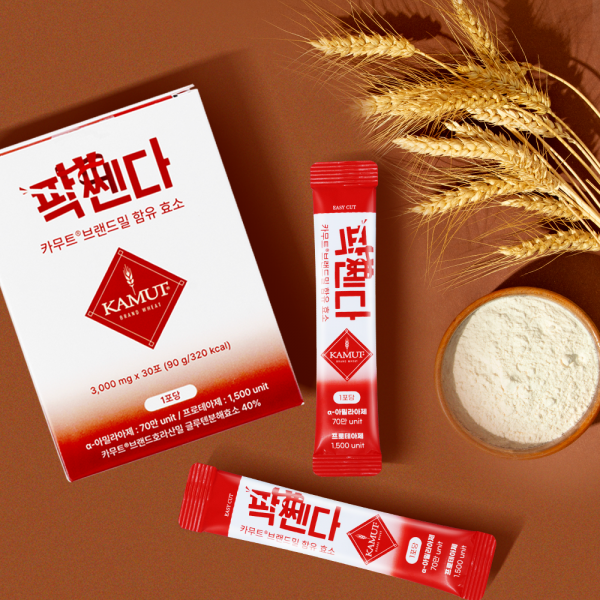 [팍쎈다] 카무트 브랜드밀 함유 효소  3000mg x 30포 탄수화물 글루텐 완벽분해 군고구마맛