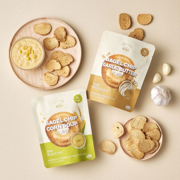 [잇츠베러] 고단백 베이글칩 2종 (갈릭버터향, 콘스프향)