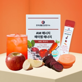 [한국생활건강연구소] AM에너지 에이엠에너지 3g x 30포 ABC쥬스 파우더 멀티비타민