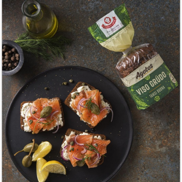 [마이브레드] 아고토스 호밀빵 300g X 4봉 담백하고 쫀쫀한 리투아니아 정통발효 통곡물 호밀빵