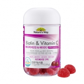 네이처스웨이 비타구미 비오틴 & 비타민C 라즈베리맛 60구미