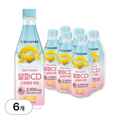 GC녹십자웰빙 알파CD 스파클링 제로 500ml 6병