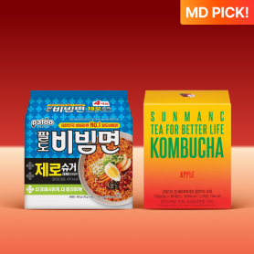 [세트할인] 무설탕 콤부차 30개입 + 팔도 비빔면 제로슈거 1팩