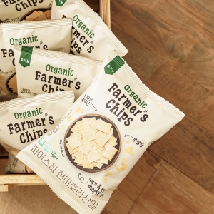 [키토제니] 열풍으로 구워 바삭바삭, 유기농 파머스 현미칩 60g 10개