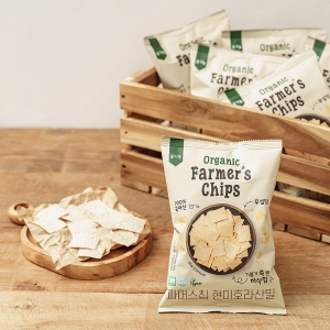 [키토제니] 열풍으로 구워 바삭바삭, 유기농 파머스 현미칩 60g 10개