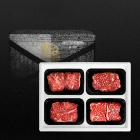 프리미엄 일품우 스테이크 선물세트 2호 1200g (등심300g+부채살300g+살치살300g+채끝살300g)