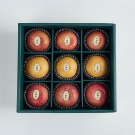 [설 명절] 사과&배 프리미엄 선물세트 (보자기+아웃박스 포함) [사과 6입&배 3입]