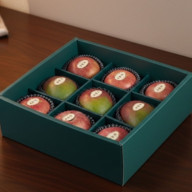 [설 명절] 사과&애플망고 프리미엄 선물세트 (보자기+아웃박스 포함) [사과 6입&애플망고 3입]
