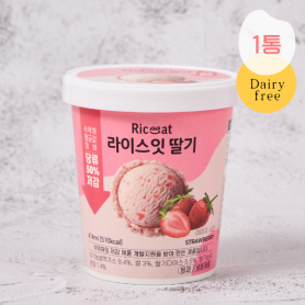 [라이스잇] 라이스잇 아이스크림 딸기 474ml 1통