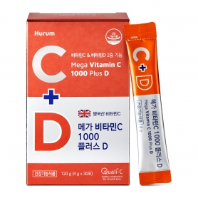 [휴럼] 메가 비타민C 1000 플러스 D 4g*30포