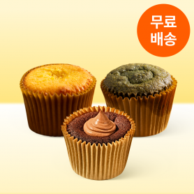 [3종 SET/무료배송] 무화당 초코머핀 3개 + 단호박머핀 3개 + 쑥머핀 3개