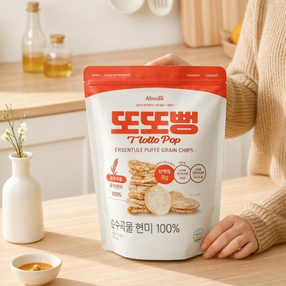 [무료배송] 또또뻥 95gx3봉 저당 무설탕 곡물칩 2종 (현미/호라산밀&파로)
