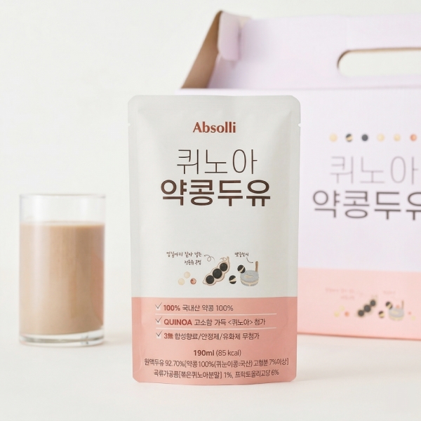 [앱솔리] 무설탕 100% 국산 퀴노아 약콩두유 저당 검은콩두유 190ml