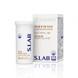 밥스누 에스랩 유기농 비오틴 (600mg x 30정)