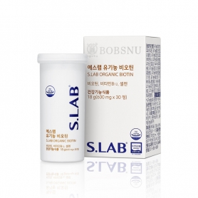 밥스누 에스랩 유기농 비오틴 (600mg x 30정)