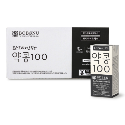 밥스누 포스트바이오틱스 약콩 100 (190ml x 24팩) 1BOX