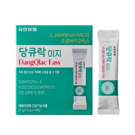 유한양행 당큐락 이지 혈당유산균 당케어 당화혈색소 HAC01 분말 14회분