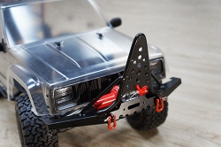 메탈 프론트 범퍼 Xtra Speed Metal Front Bumper w/ Winch Mount Shackles For Axial SCX10 II XS-SCX230052BK