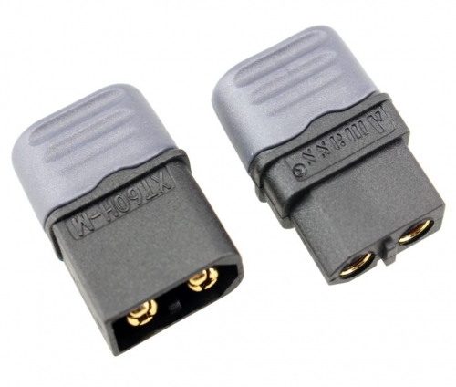 블랙 한쌍 XT60H 커넥터 암수 XT60H Bullet Connector Plugs with Sheath Gold Plated Male XT60MFbk