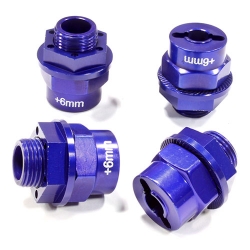 [4개 한대분] 17mm Hex Wheel (4) Hub +6mm Offset for Traxxas 1/10 T-Maxx, Summit & Revo C23101BLUE