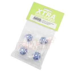 [4개] Aluminium 17mm Hex Wheel Nuts for X-Maxx Summit, E-Revo,1/8 Buggy - Blue XS-TX28093BU