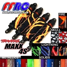 [4개 한대분] 쇽 부츠 Traxxas 1/10 Maxx Shock Boots (Skull Black) MAX018SKB MAX018MRED