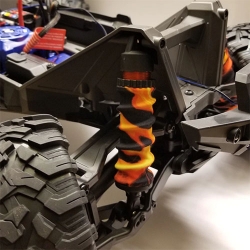 [4개 한대분] 쇽 부츠 Traxxas 1/10 Maxx Shock Boots (Skull Black) MAX018SKB MAX018MRED