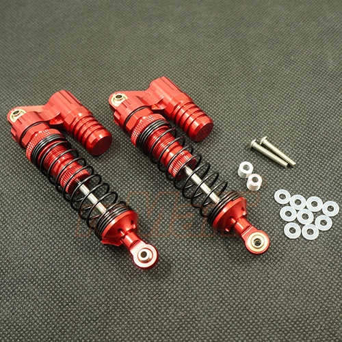 쇽 Xtra Speed Aluminum 90mm Adjustable Piggyback Shocks 2 pcs Red For RC Car #XS-59696RD