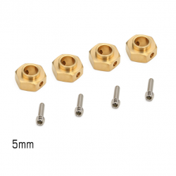 TRX-4 TRX-6 휠 헥스 와이드너 황동 + 바넬너트 + 핀볼트 Brass 5 / 10mm Offset Hex Adaptor 4 pcs For 12mm Hex Wheels TRX4 TRX6 H-TRXW