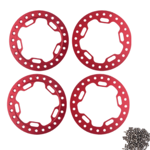 비드락 휠 림 블랙 1.9 4PCS Aluminum Alloy 1.9 Beadlock Wheel Rims H-WR4BK