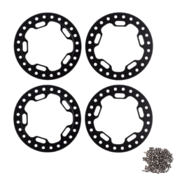 비드락 휠 림 블랙 1.9 4PCS Aluminum Alloy 1.9 Beadlock Wheel Rims H-WR4BK