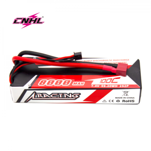 CNHL 배터리 Lipo 2S 7.4V 2S8000T 100C~200C Racing Series HardCase T Deans For RC Car Boat  HC8001002