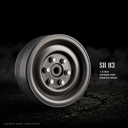 블랙, 메탈 비드락휠 1.9 SR03 beadlock wheels  (2) - GM70187 GM70184