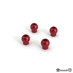 알루미늄 쇽 볼 Aluminum Shock End Ball 6.8x7.6mm Red (4) GM0020098