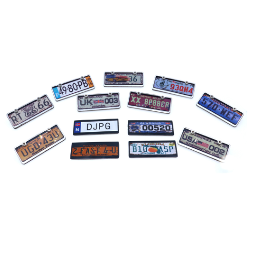 1PCS 메탈 번호판 18 x 46 mm RC Custom License Plate Metal Frame NO-A01 NO-A10