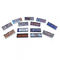 1PCS 메탈 번호판 18 x 46 mm RC Custom License Plate Metal Frame NO-A01 NO-A10