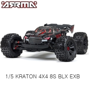 ARRMA 1/5 크라톤 4X4 8S BLX EXB 브러시리스 몬스터 트럭 RTR, 블랙 ARA5808V2T1