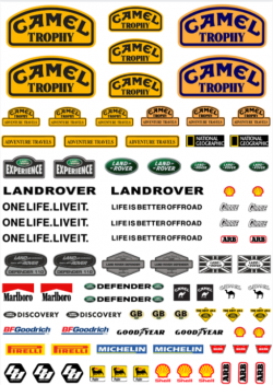 RC카 칼선 바디 스티커 CAMEL 카멜 트로피 스티커 데칼 (모양에따라 컷팅되어 있음) CAMEL01