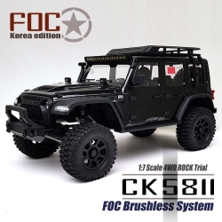 루비콘 1/7 스케일 CK5811 브러시리스 락 트라이얼 (Amber) ~3S RTR Rc