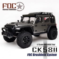 루비콘 1/7 스케일 CK5811 브러시리스 락 트라이얼 (Amber) ~3S RTR Rc