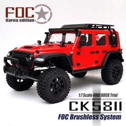 루비콘 1/7 스케일 CK5811 (앰버) 브러시리스 락 트라이얼 (Amber) (2S~4S) RTR Rc RCCK