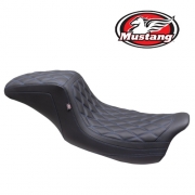 [머스탱] 더블다이아몬드 스퀘어백 시트 스카이블루 스티치 / 08+ 투어링