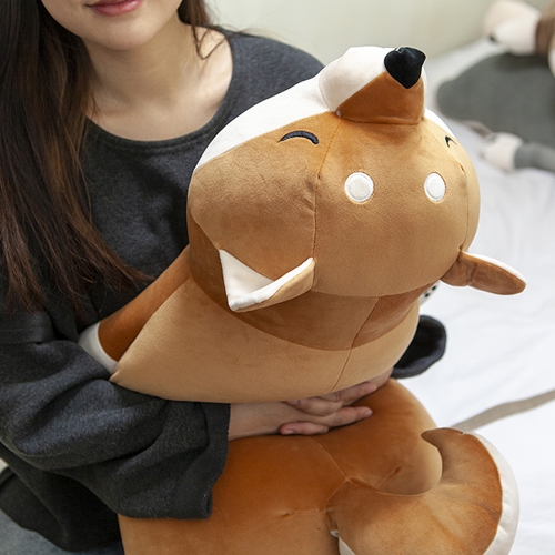 [토이웍스] 시바견인형 대형 강아지 시바 모찌 애착 수면 인형 눕시바 75cm