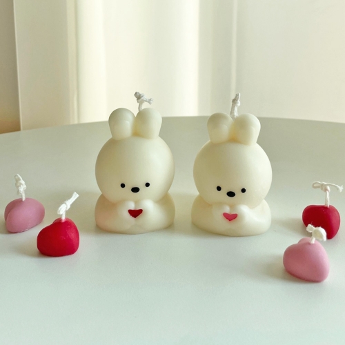 [바이솔스튜디오] 사랑고백 발렌타인데이 화이트데이 특별한선물  토끼 하트 캔들