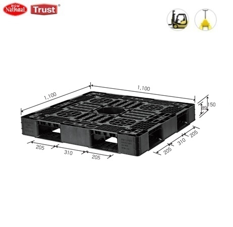 수출용파렛트 1100*1100*150 [규격 : 1,100*1,100*150mm, 중량 11.5kg, 중앙 HOLE]