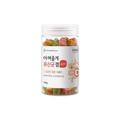 아껴줄게 유산균 껌 소고기 140g