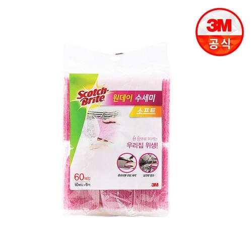 3M 원데이 수세미 리필 (소프트 60매)