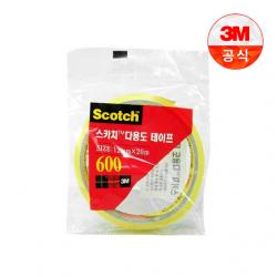 스카치 다용도 테이프 600 리필 3인치(12mm x 20m)