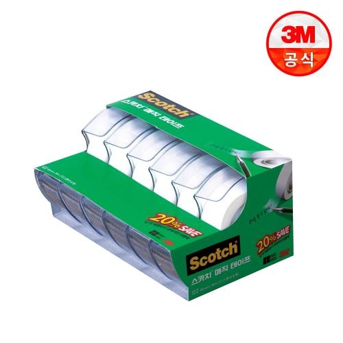 스카치 매직 테이프 디스펜서 122(18mm x 16m) 6입